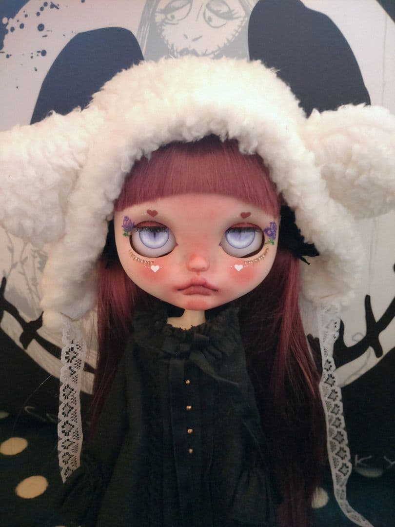 カスタムアイシードール新年特別可動ボディ＆キャットフェイスアウトフィット付き