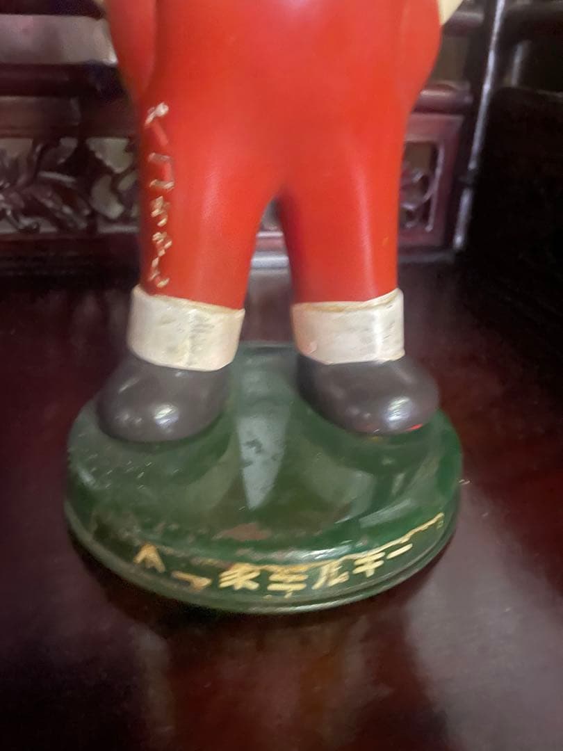 不二家 ジャンボペコちゃん ソフビ ブリキ台座 首振り/昭和レトロ/アンティーク