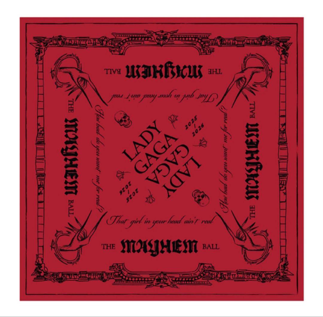 【早い者勝ち】LADY GAGA MAYHEM BALLライブ会場限定バンダナ赤