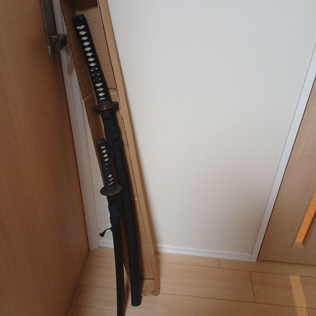 模造日本刀 2本セット 黒