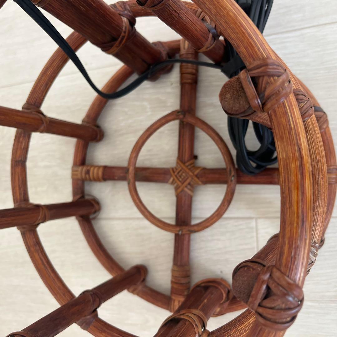 コイズミ産業　ラタン製フロアスタンド ブラウン