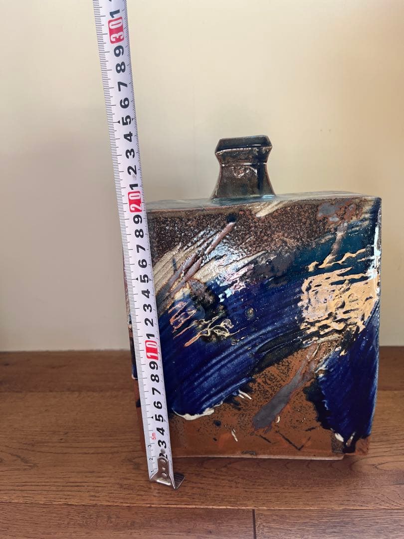 やちむん 北窯 松田共司 角瓶 花瓶 花器 民藝 民芸