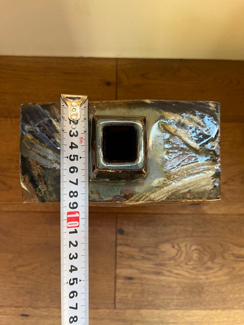 やちむん 北窯 松田共司 角瓶 花瓶 花器 民藝 民芸