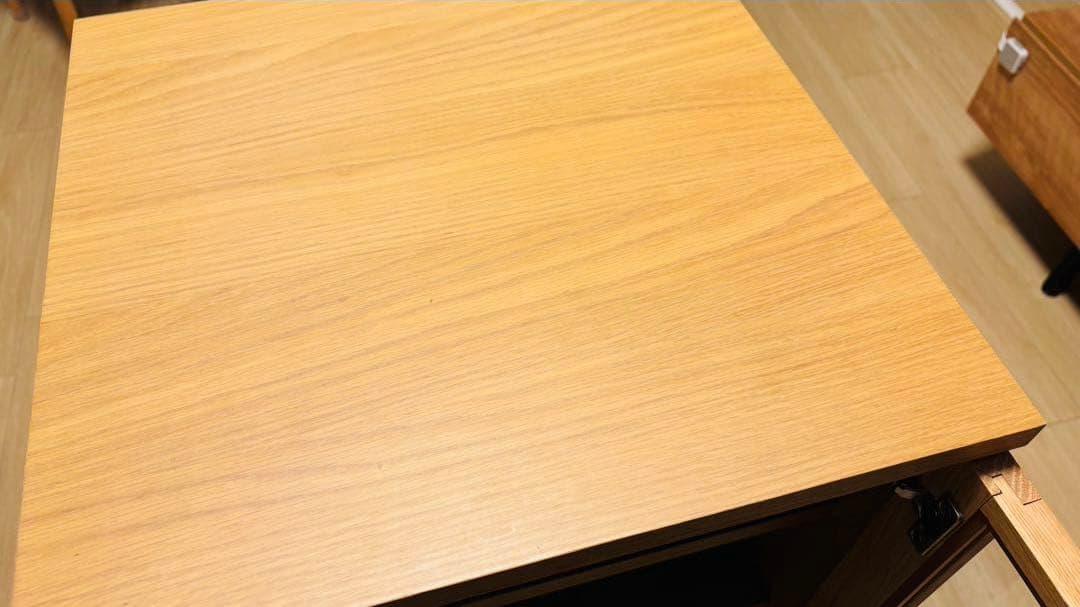無印良品 木製キャビネット ガラス扉 スリム オーク材