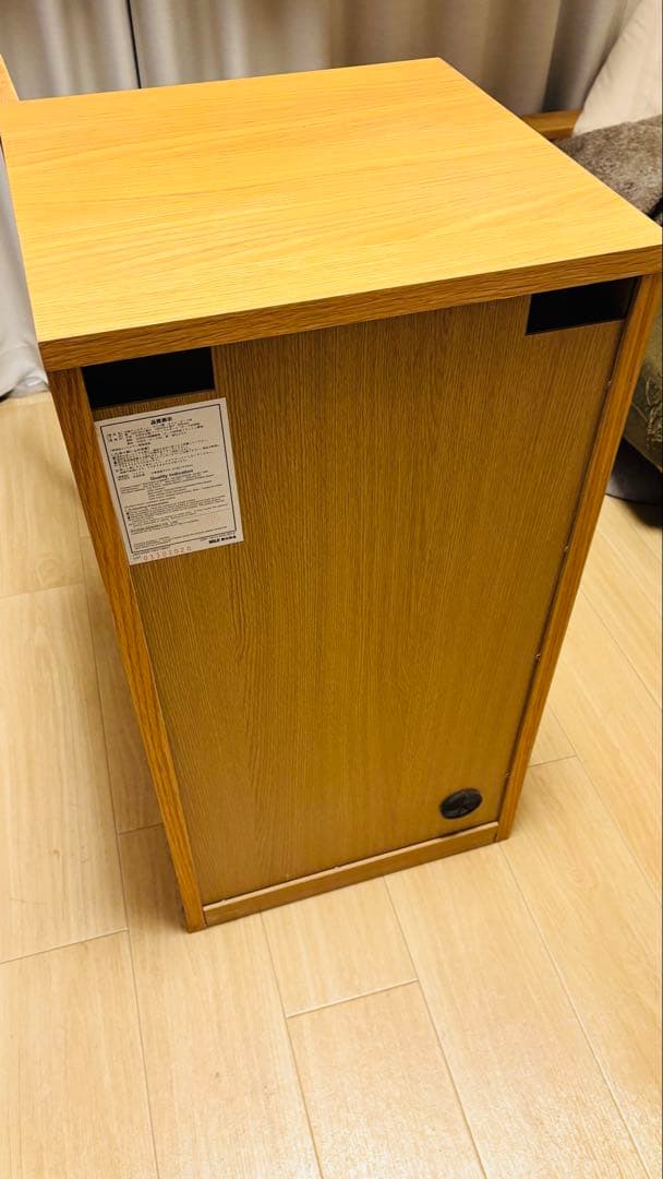 無印良品 木製キャビネット ガラス扉 スリム オーク材