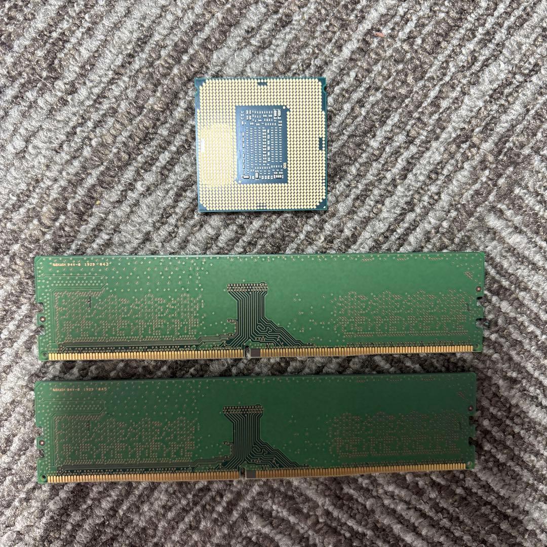 【ジャンク】Core i5-9500 &8GB DDR4 x2枚