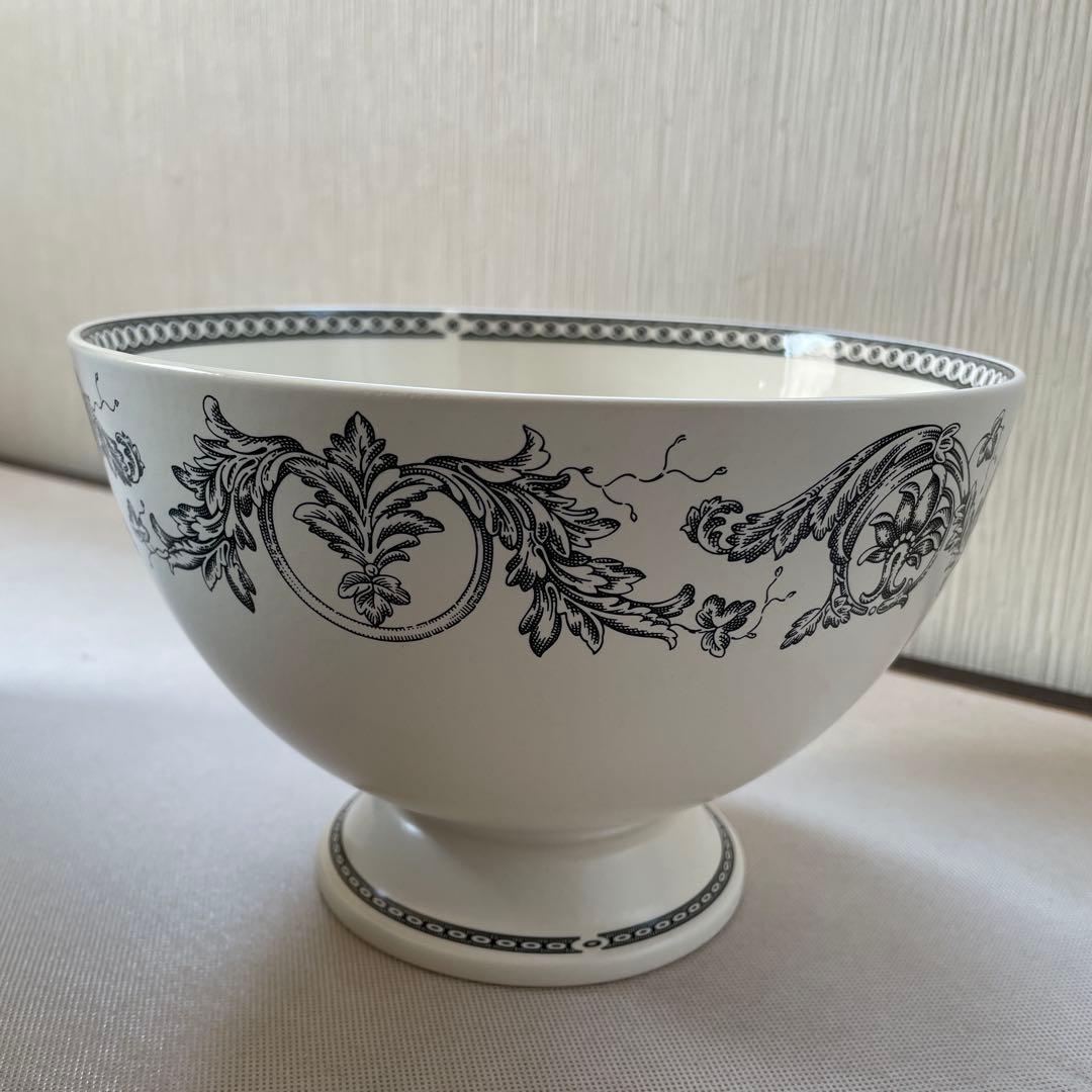 希少品 新品未使用  コントラスト 脚付き特大ボウル