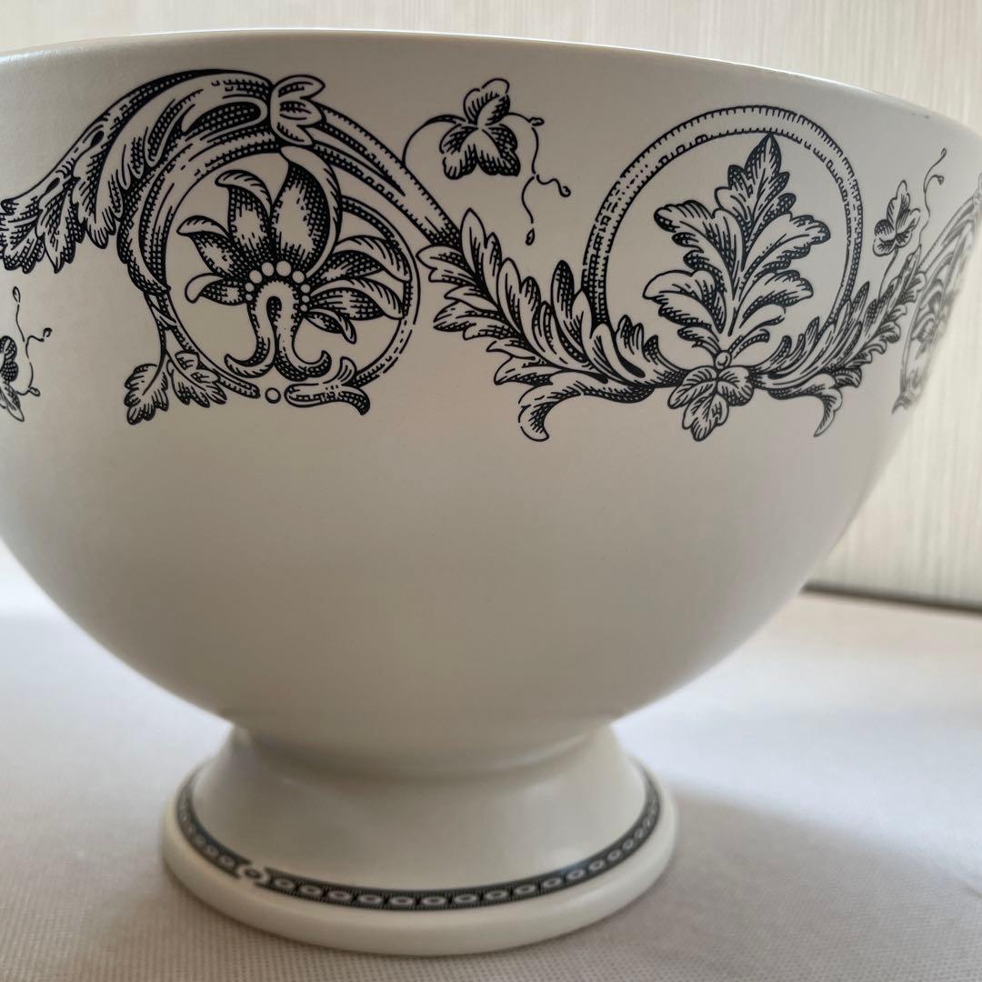 希少品 新品未使用  コントラスト 脚付き特大ボウル