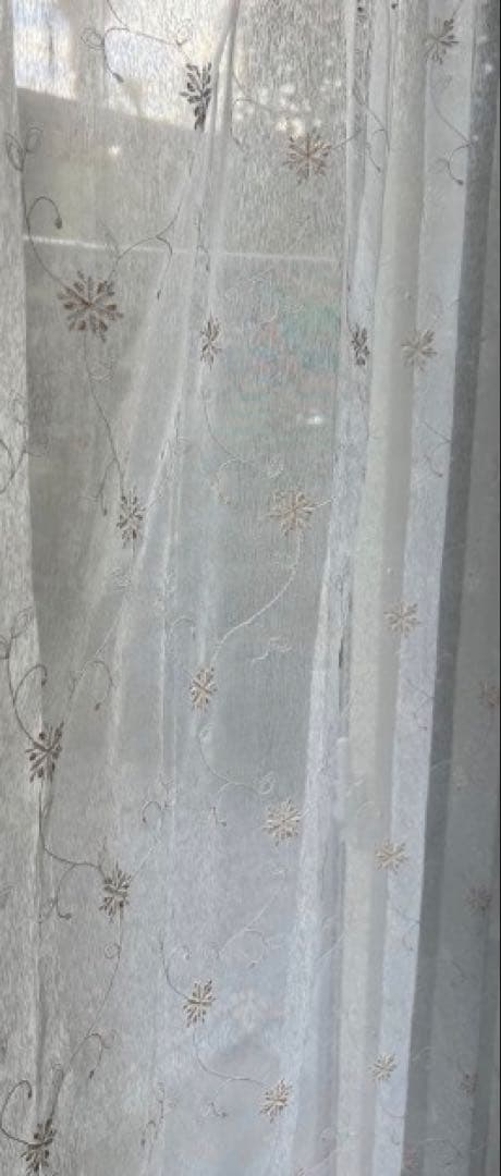 ダークグリーン カーテン レース