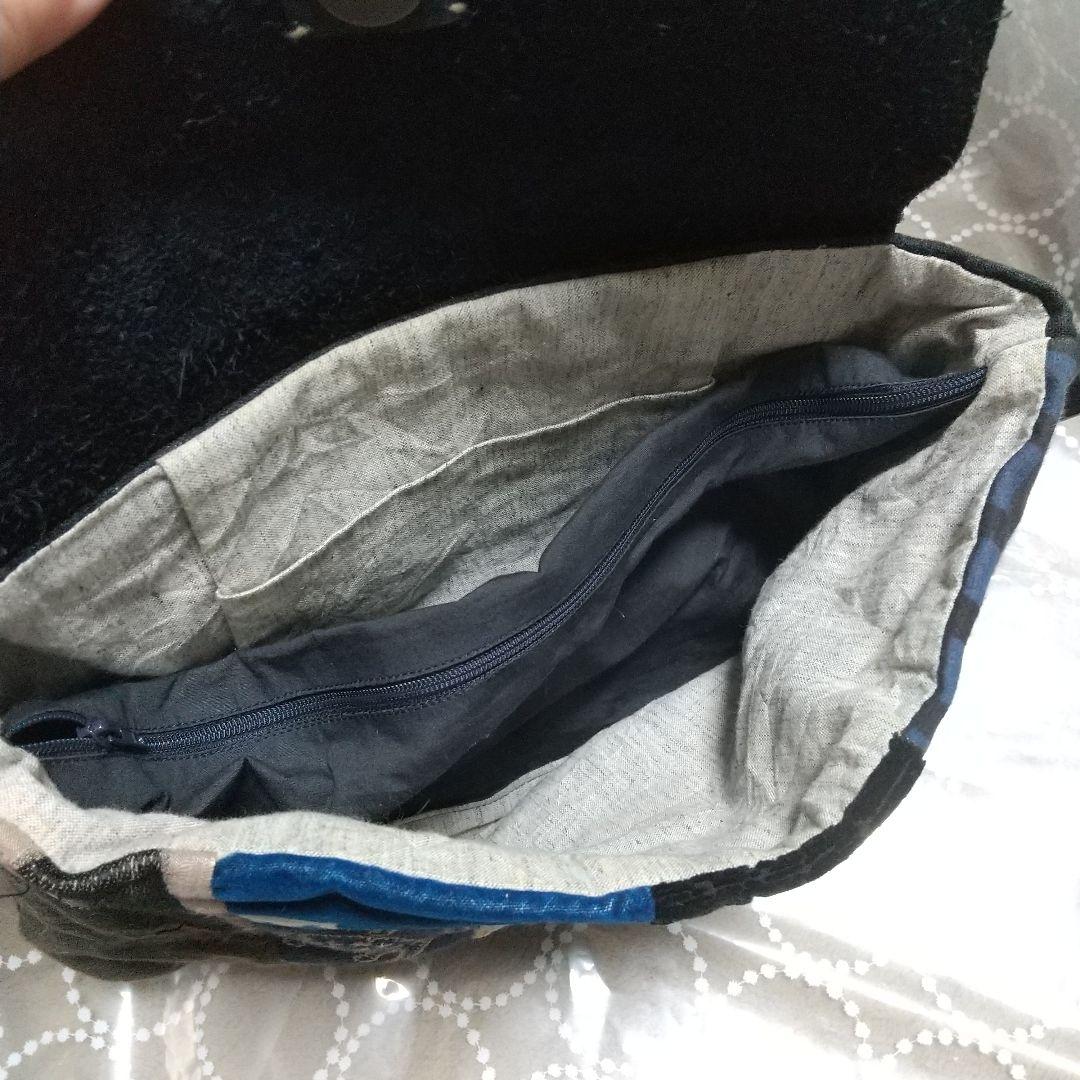 ミナペルホネン パッチワーク ポシェット しきりポケット ハンドメイド