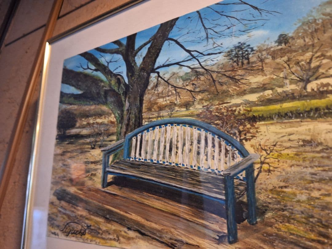 長峰公園春待つベンチ