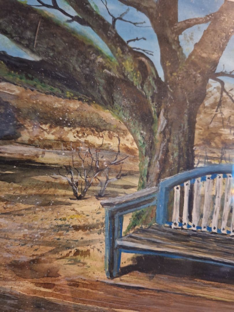 長峰公園春待つベンチ