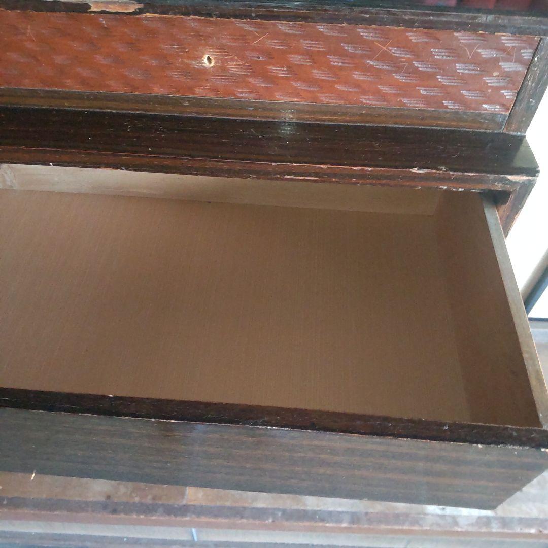 昭和レトロ　5段＋飾り棚付きタンス 奥行41cm幅89cm高さ136cm