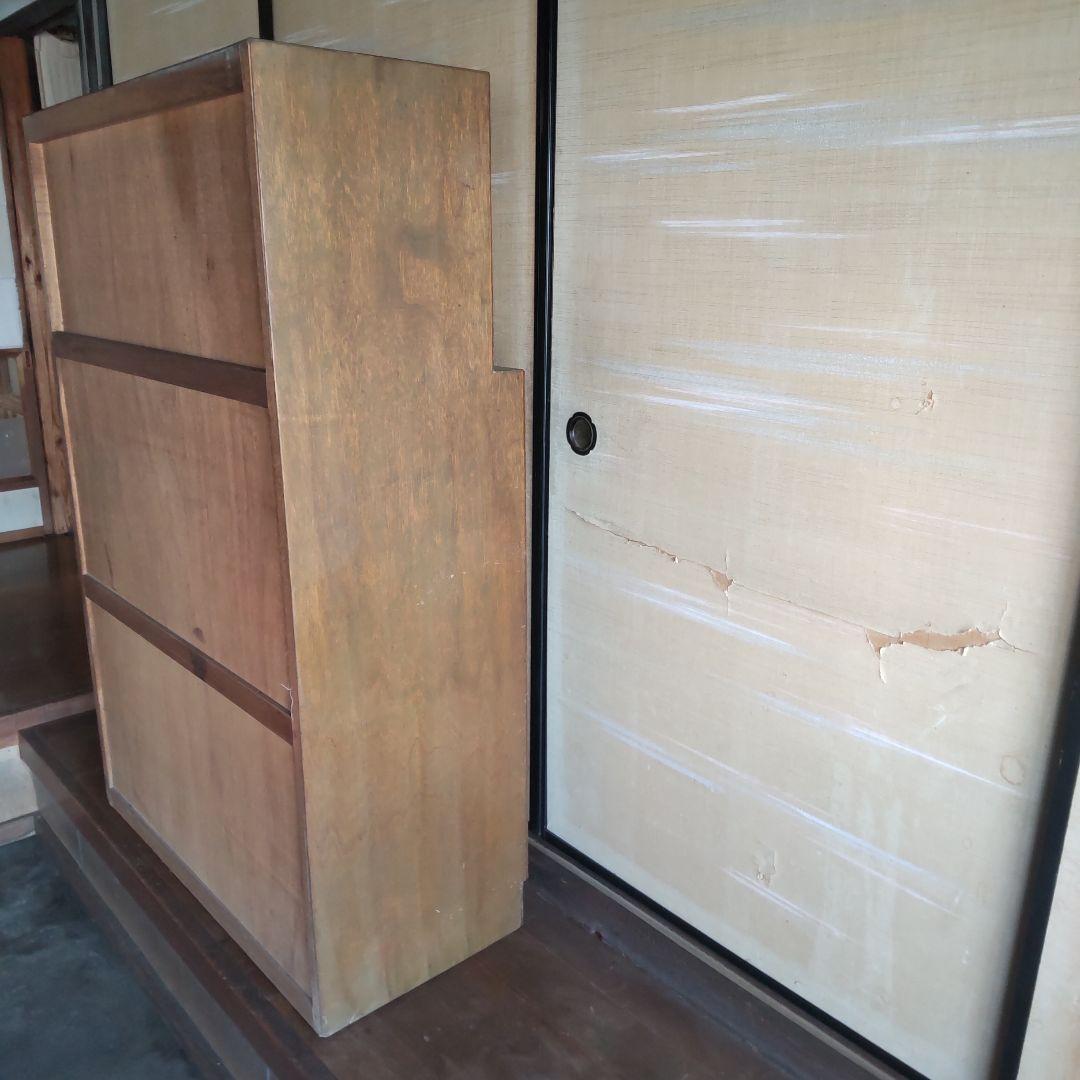 昭和レトロ　5段＋飾り棚付きタンス 奥行41cm幅89cm高さ136cm