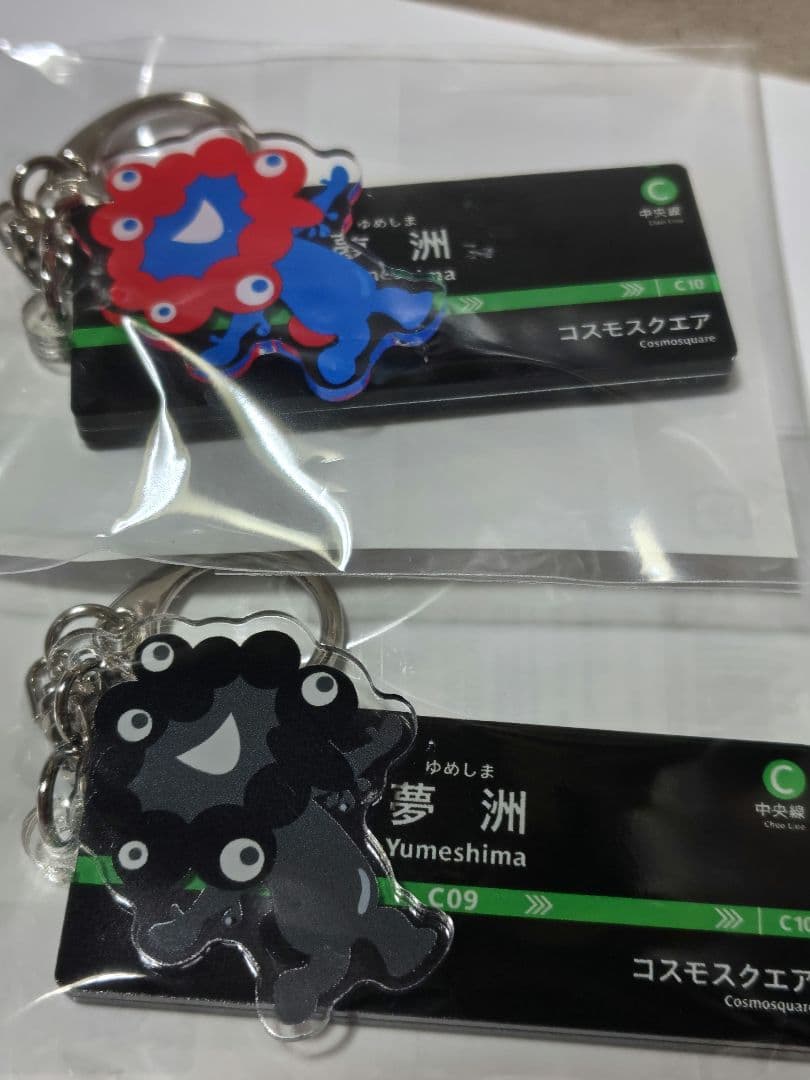 ミャクミャク メトロ 2連アクリルキーホルダー 中央線夢洲駅 2個セット