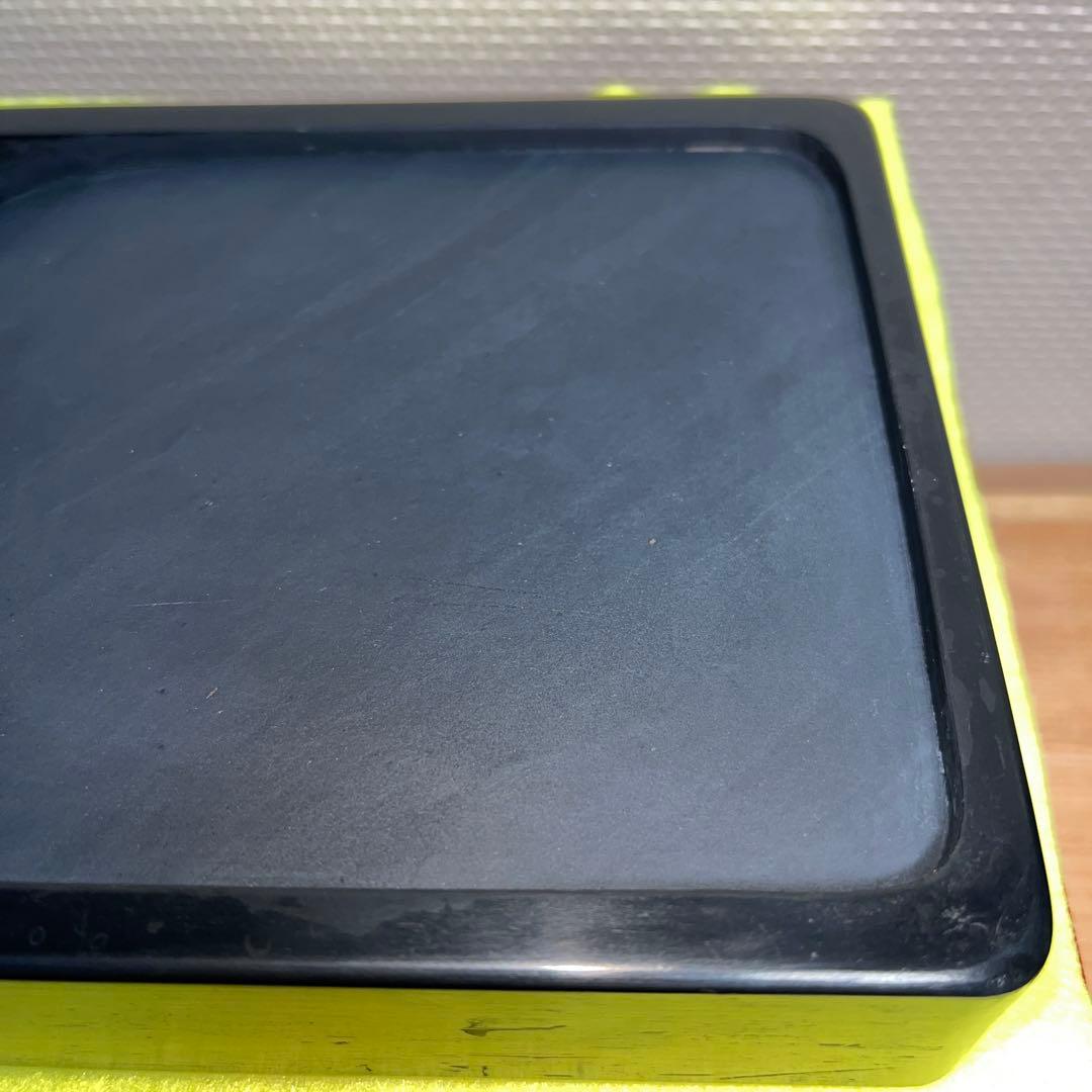 ⭕️雨端硯　唐硯　12代雨宮弥兵衛　四六寸大　海深さ23mm 仙台堆朱箱　工芸品