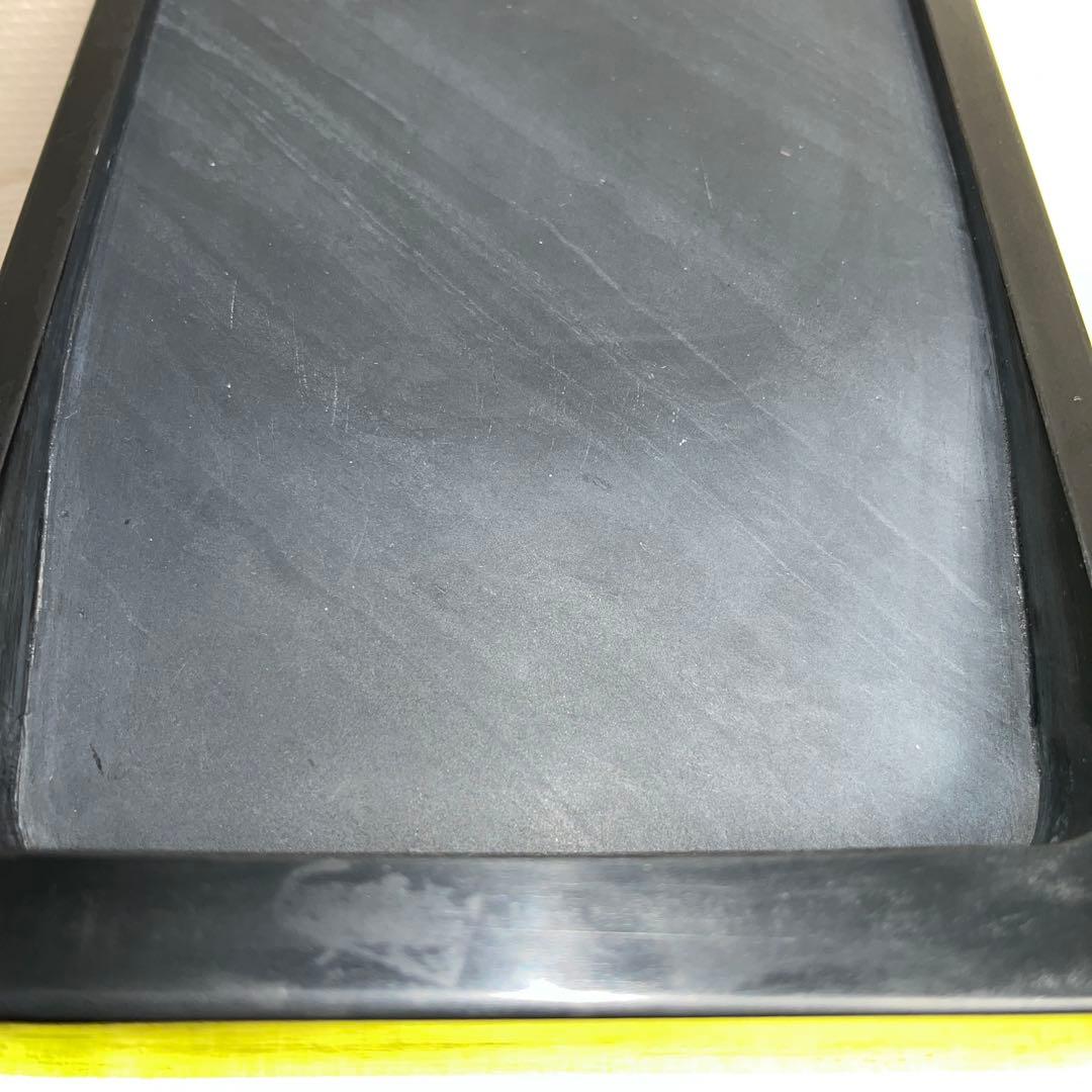 ⭕️雨端硯　唐硯　12代雨宮弥兵衛　四六寸大　海深さ23mm 仙台堆朱箱　工芸品