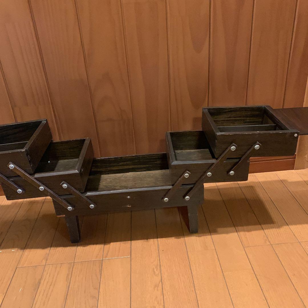 昭和レトロ アンティーク3段マジック小物入れ