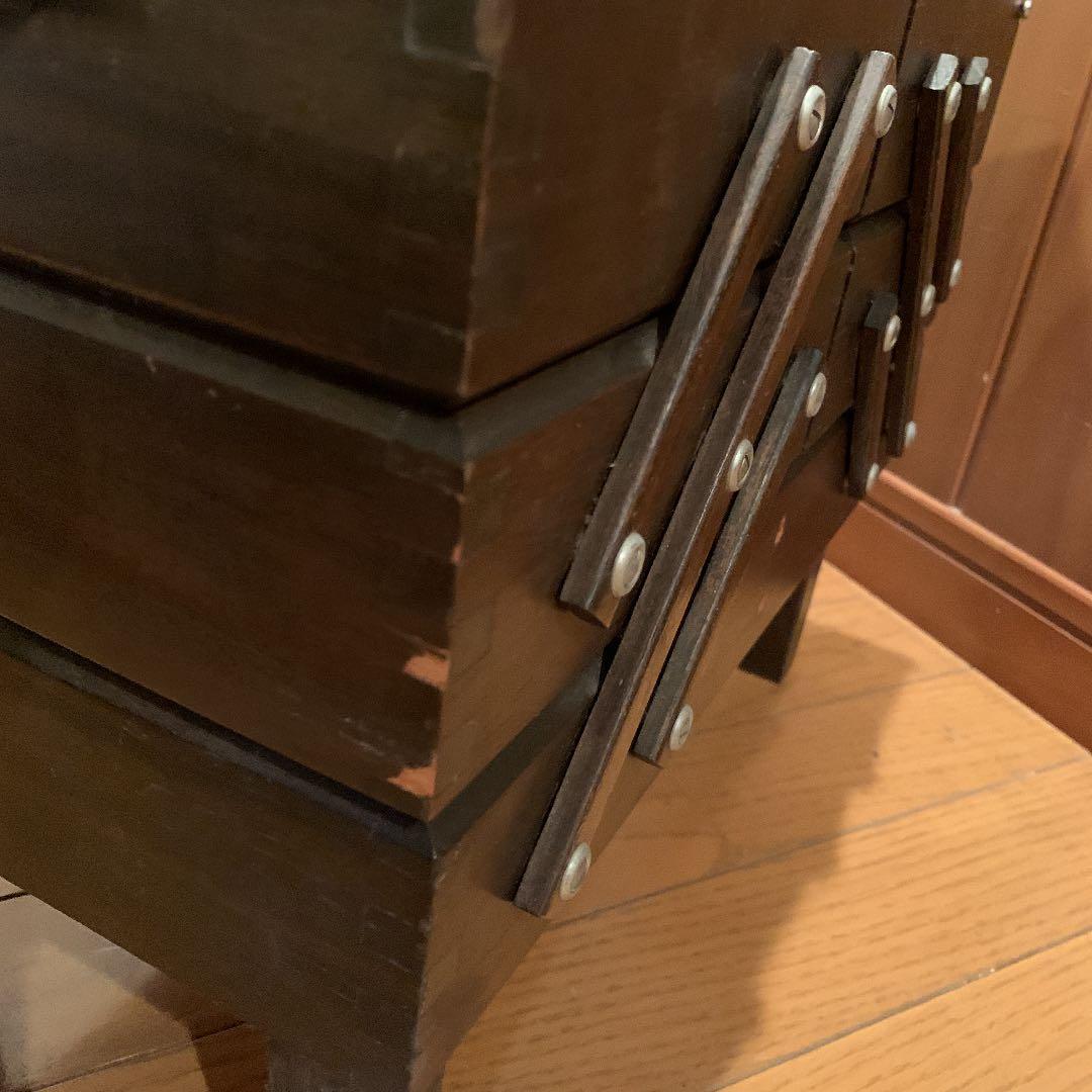 昭和レトロ アンティーク3段マジック小物入れ