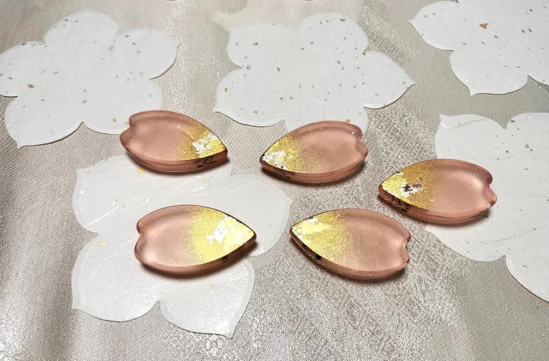 【稀少！】庫山窯　美濃焼　《桜セット》　琳派　湯呑　お茶碗　箸置き　茶道具　懐石