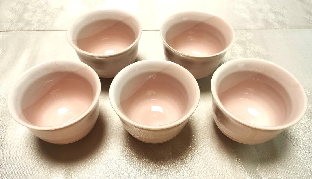 【稀少！】庫山窯　美濃焼　《桜セット》　琳派　湯呑　お茶碗　箸置き　茶道具　懐石
