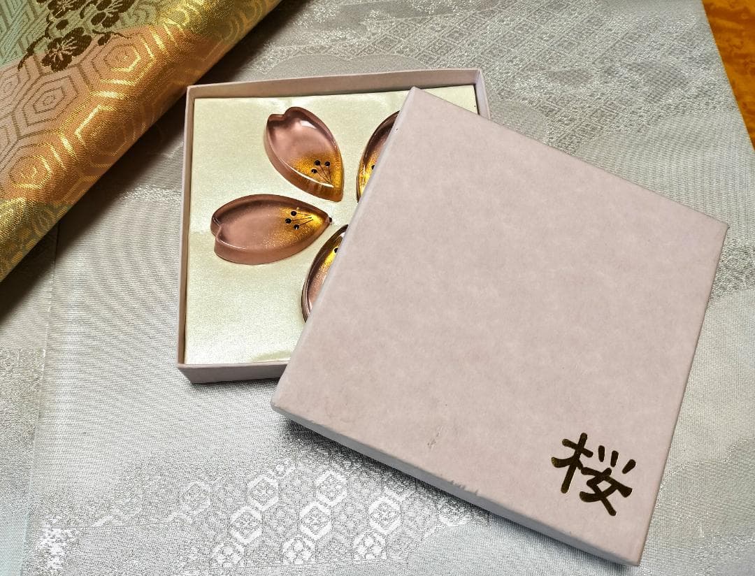 【稀少！】庫山窯　美濃焼　《桜セット》　琳派　湯呑　お茶碗　箸置き　茶道具　懐石