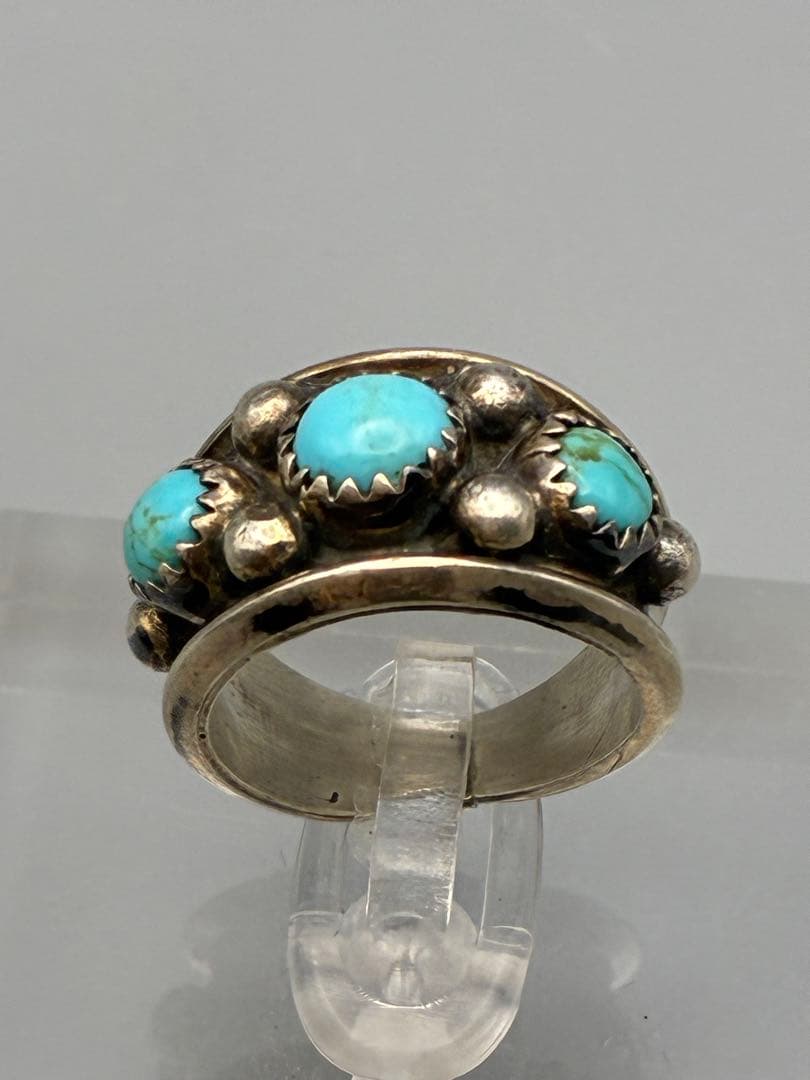 STERLING ＋ D Ɛ (作者名) 9号 ターコイズ　銀リング　男女兼用