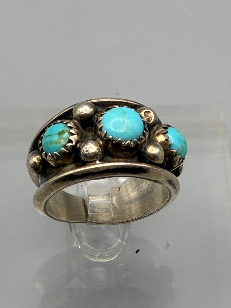 STERLING ＋ D Ɛ (作者名) 9号 ターコイズ　銀リング　男女兼用