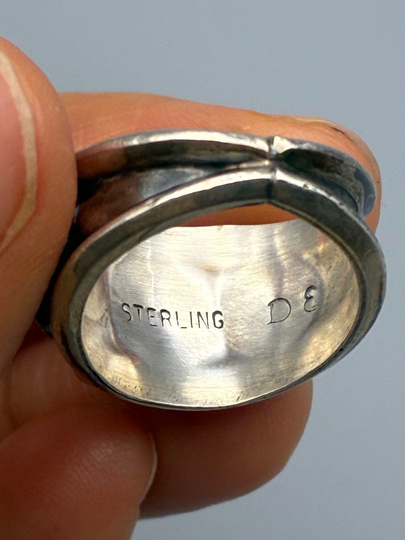 STERLING ＋ D Ɛ (作者名) 9号 ターコイズ　銀リング　男女兼用