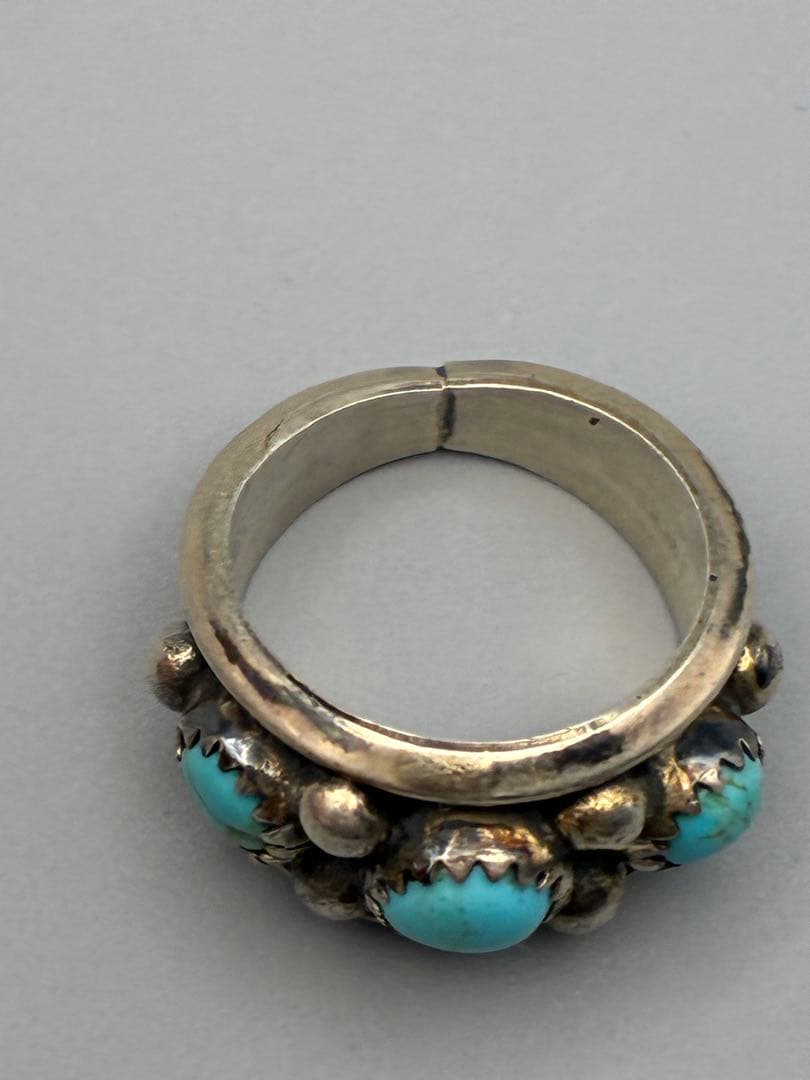 STERLING ＋ D Ɛ (作者名) 9号 ターコイズ　銀リング　男女兼用