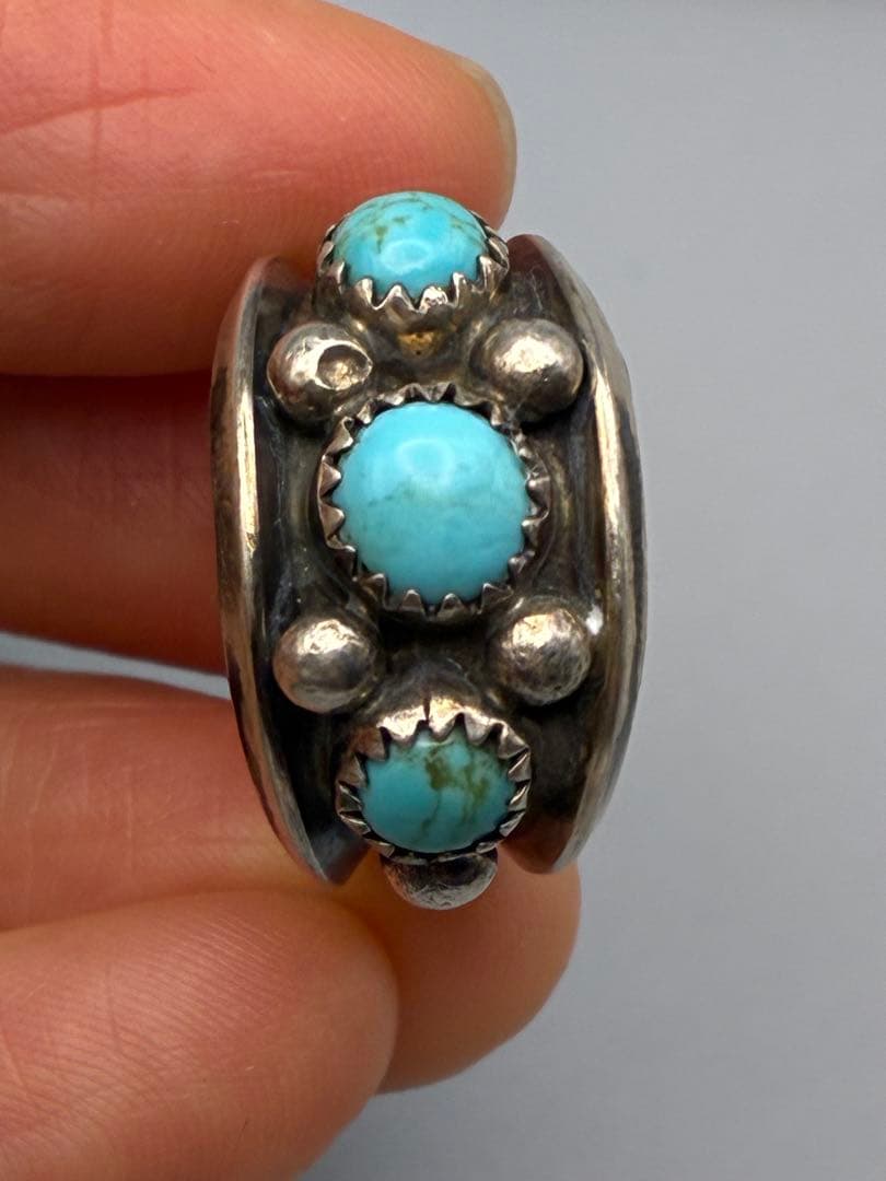 STERLING ＋ D Ɛ (作者名) 9号 ターコイズ　銀リング　男女兼用