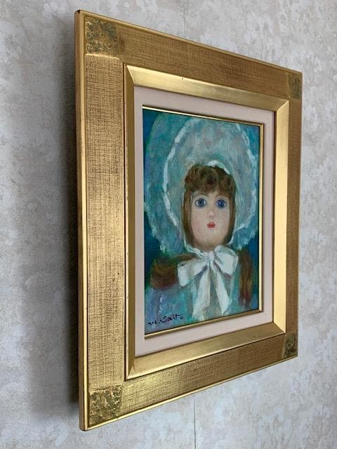 大幅値下げ❣️【物故作家】斎藤光子❣️白日会◆油彩Ｆ３号◆評価３号３７,５万円