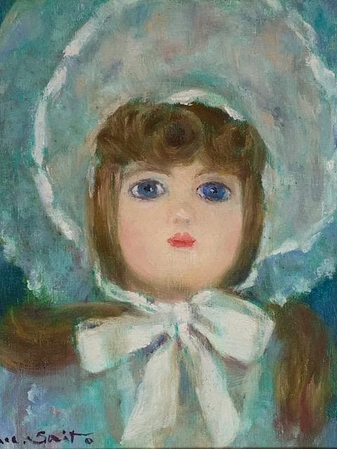 大幅値下げ❣️【物故作家】斎藤光子❣️白日会◆油彩Ｆ３号◆評価３号３７,５万円