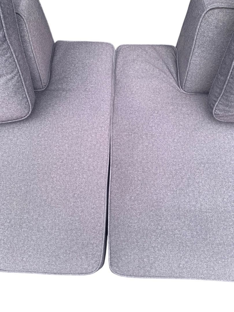 ファブリックカウチ ソファ オットマン付き うんこちゃん家具 美品 大阪配送