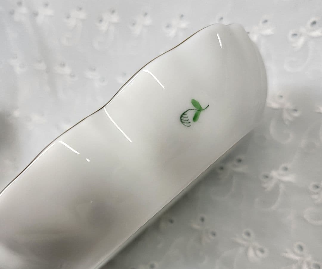 未使用近✨ヘレンド アポニーグリーン クッキーボウル 小皿 プレート✨希少