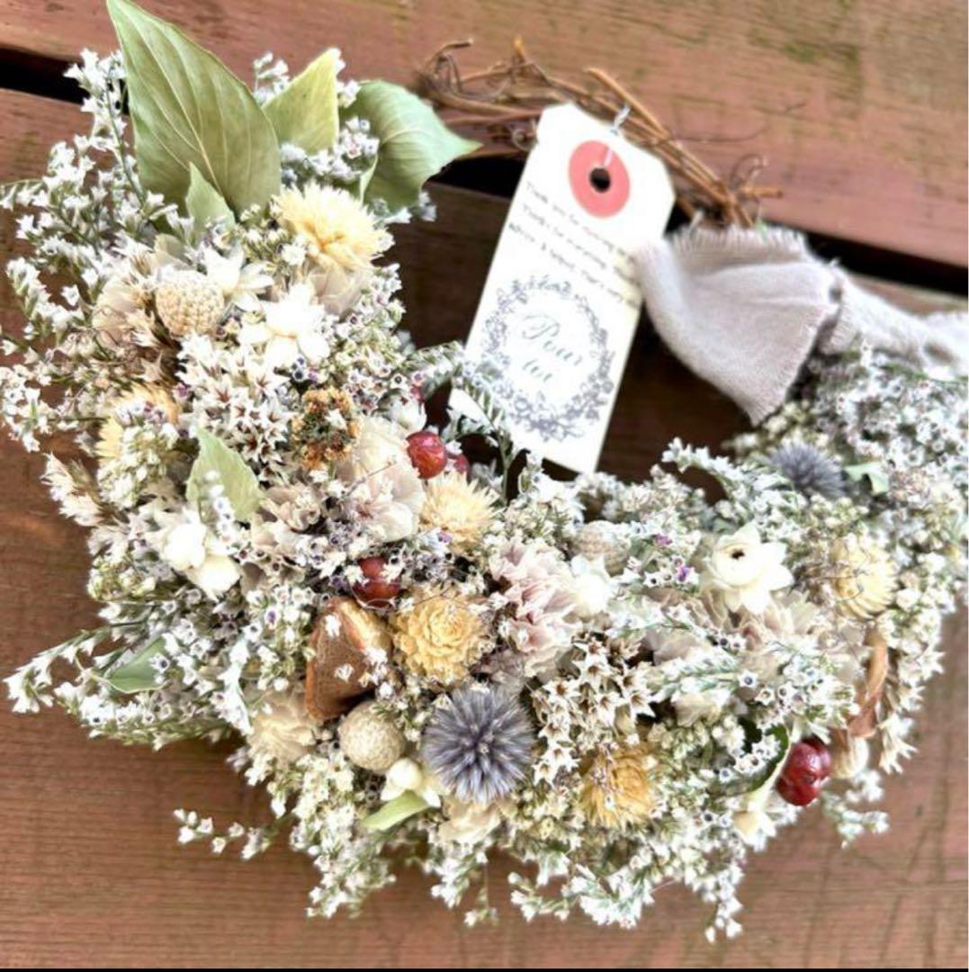 リース　かすみ草