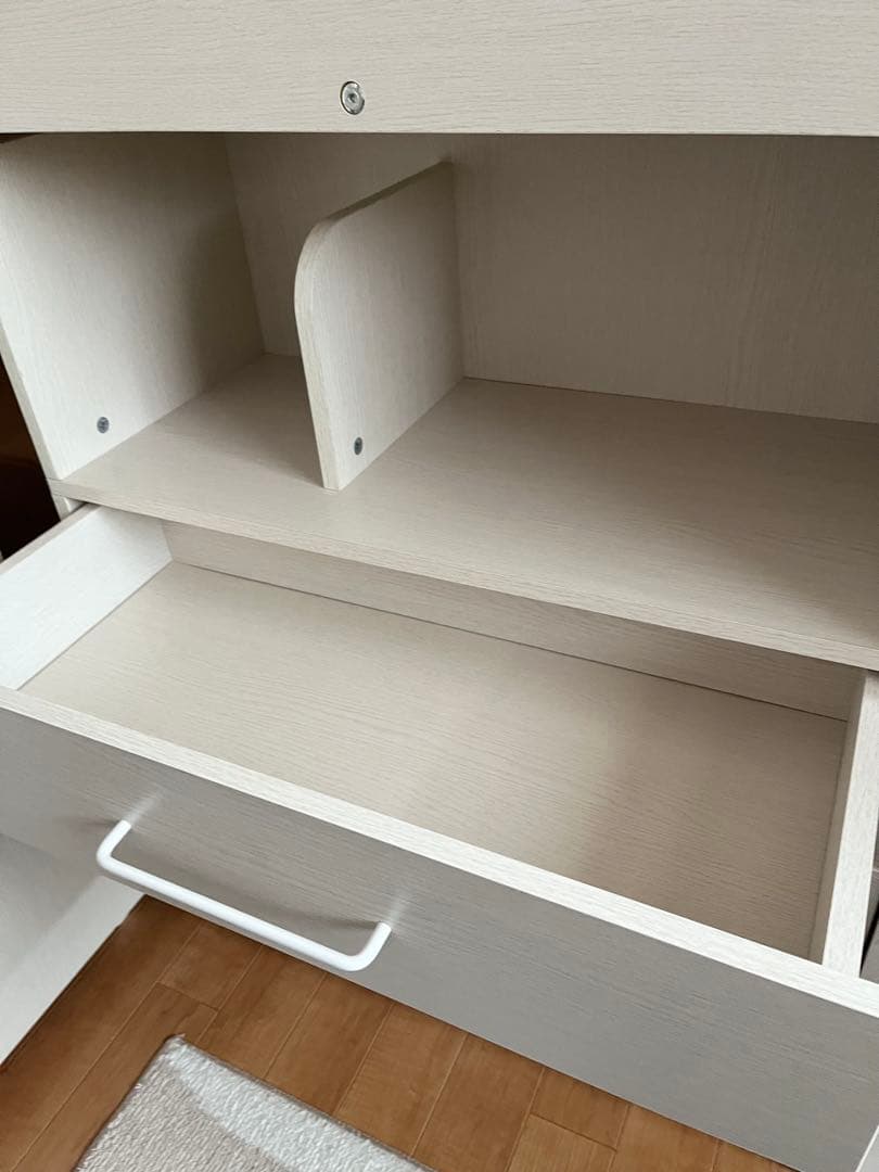 ニトリ　システムベッド　NITORI デスク　ホワイト　引き取り限定