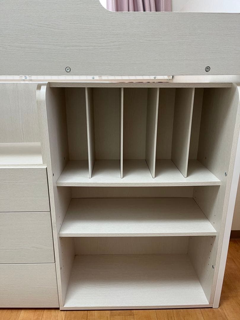 ニトリ　システムベッド　NITORI デスク　ホワイト　引き取り限定