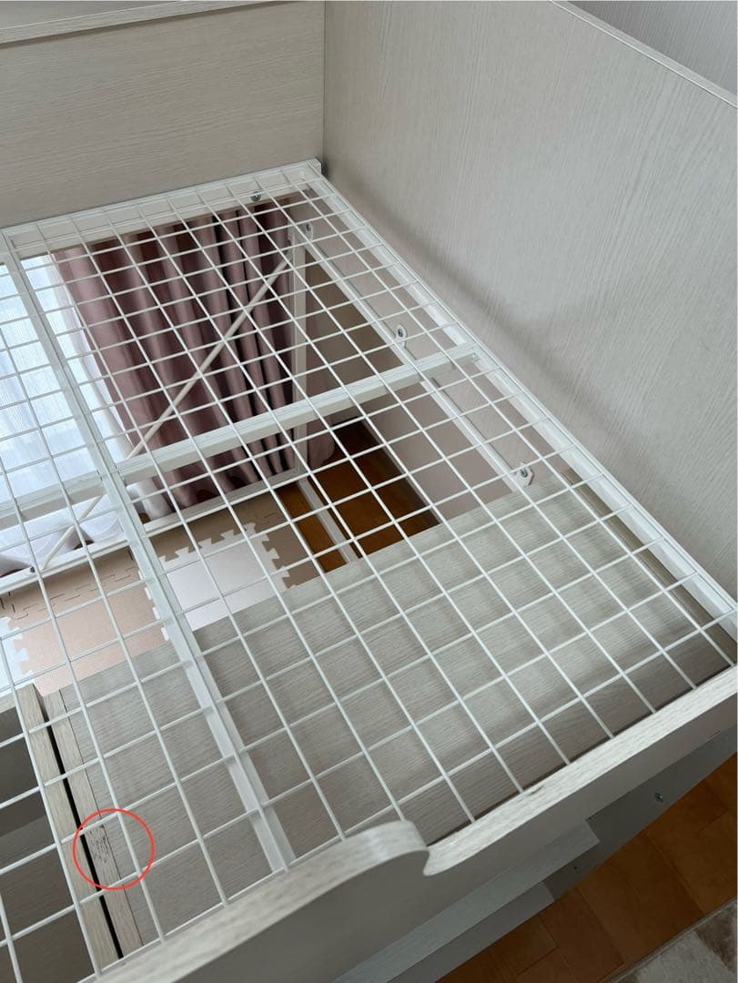 ニトリ　システムベッド　NITORI デスク　ホワイト　引き取り限定