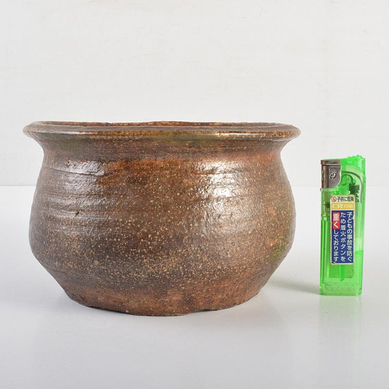 茶道具　伊賀焼　古伊賀　建水　時代箱　M　R7012