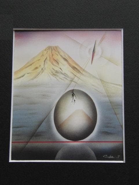 田久保恵美子、希少な大判額装用画集より、美品、日本人画家、新品額装付