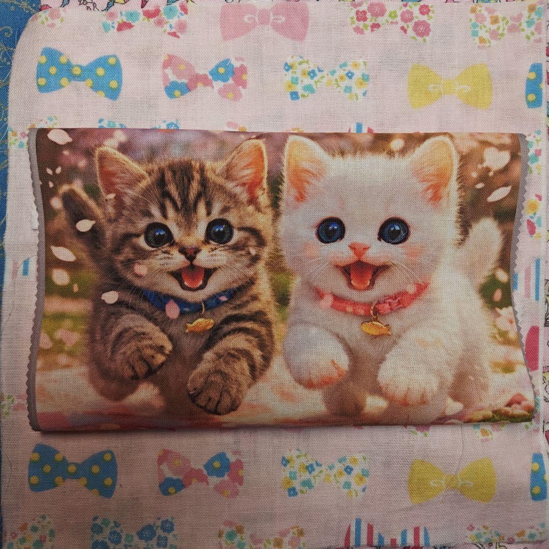 ご確認用　うきたん　ハンカチ　ねこちゃん柄2/16