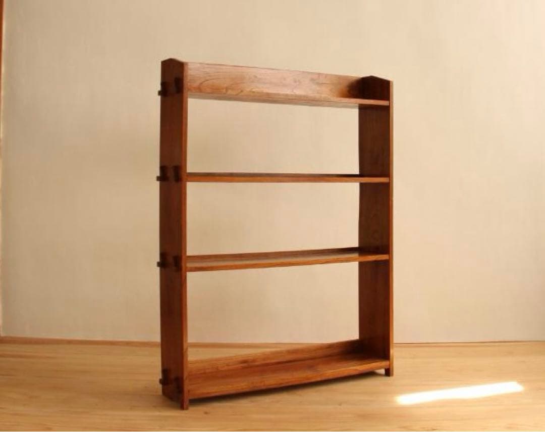 棚　本棚　ラック　4段　高さ113㎝　木製　アンティーク　古家具