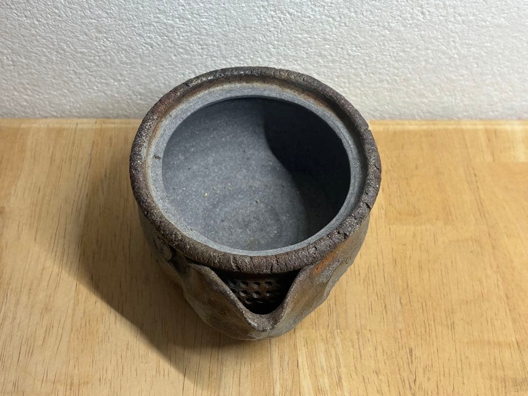 118. 備前焼 宝瓶 登り窯 龍 手びねり 急須