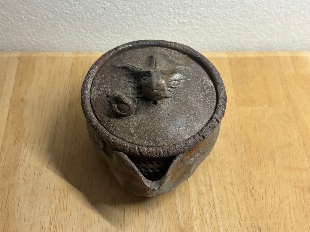 118. 備前焼 宝瓶 登り窯 龍 手びねり 急須