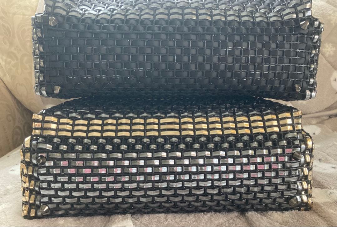 春’ｓまま～♡◯ラメルヘンテープ◯トートバッグ◯ブラック＆グレー　4点