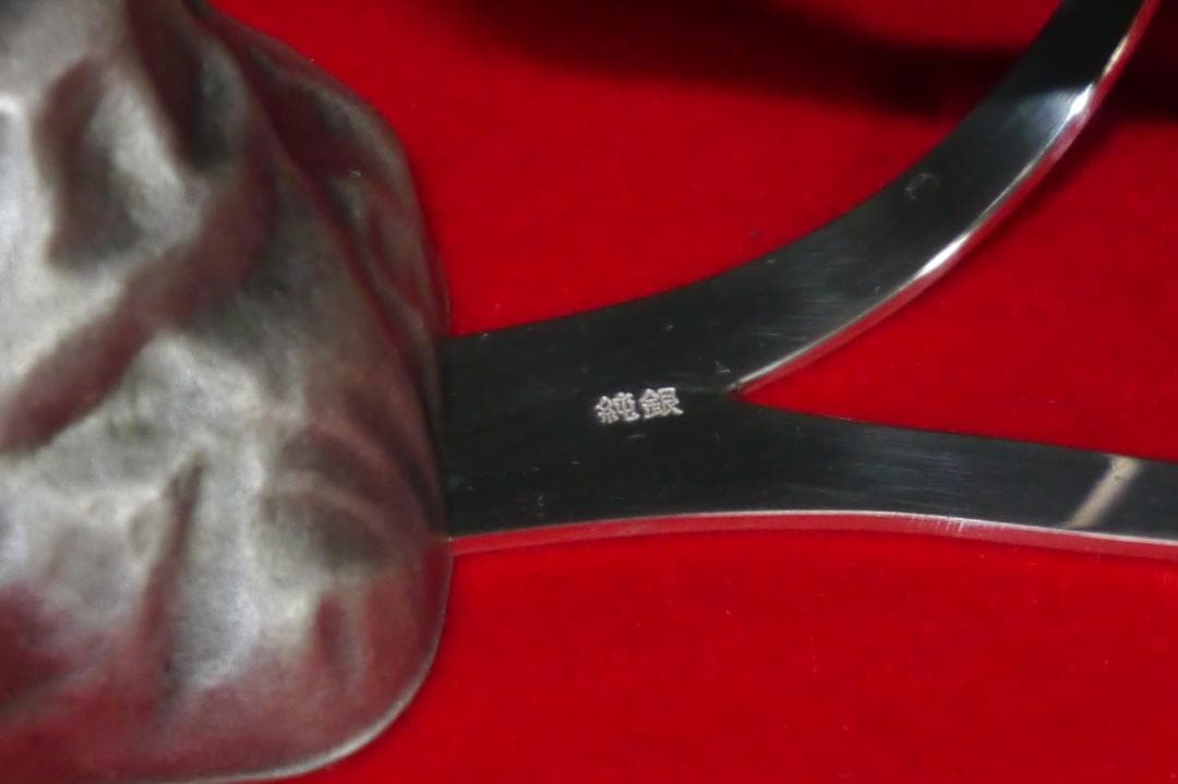 武比古　純銀製　置物　鶴2羽と亀 TAKEHIKO SILVER