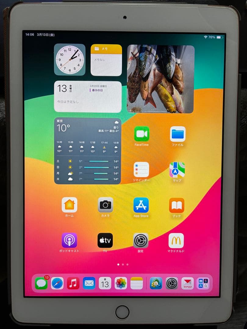 iPad (第6世代) シャンパンゴールド 128GB(カバーケース付属)