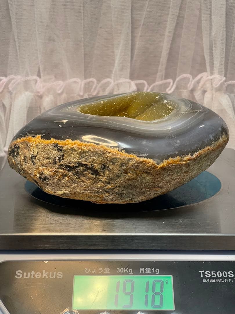 ブラジル産　天然石 金色系　クラスター 瑪瑙