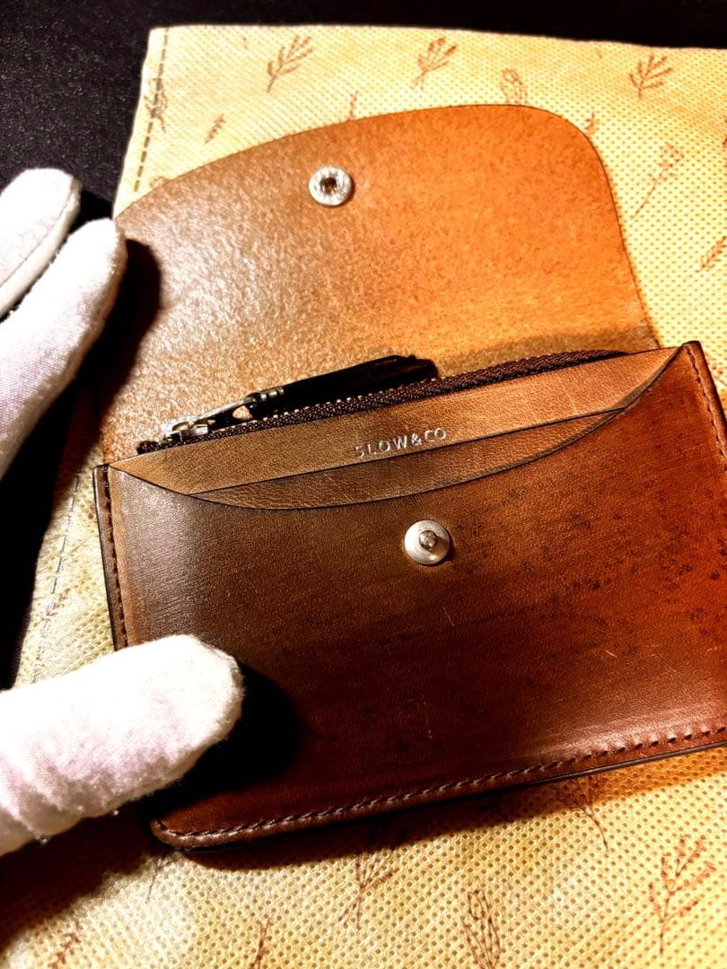 slow イングラサット　ミニウォレット　トープ